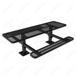 MyTcoat MYT - TRT08 - 09 - 002 8' Rectangular Double Pedestal Picnic Table with Surface Mount and Alternate ADA Accessible (96