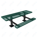 MyTcoat MYT - TRT08 - 09 - 002 8' Rectangular Double Pedestal Picnic Table with Surface Mount and Alternate ADA Accessible (96
