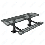 MyTcoat MYT - TRT08 - 09 - 002 8' Rectangular Double Pedestal Picnic Table with Surface Mount and Alternate ADA Accessible (96