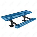 MyTcoat MYT - TRT08 - 09 - 002 8' Rectangular Double Pedestal Picnic Table with Surface Mount and Alternate ADA Accessible (96