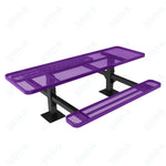MyTcoat MYT - TRT08 - 09 - 002 8' Rectangular Double Pedestal Picnic Table with Surface Mount and Alternate ADA Accessible (96