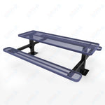 MyTcoat MYT - TRT08 - 09 8′ Rectangular Double Pedestal Picnic Table with Surface Mount (96