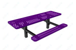 MyTcoat MYT - TRT08 - 08 - 002 8' Rectangular Double Pedestal Picnic Table with Inground Mount and Alternate ADA Accessible (96