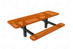 MyTcoat MYT - TRT08 - 08 8′ Rectangular Double Pedestal Picnic Table with Inground Mount (96