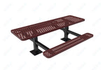 MyTcoat MYT - TRT08 - 09 - 002 8' Rectangular Double Pedestal Picnic Table with Surface Mount and Alternate ADA Accessible (96