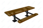 MyTcoat MYT - TRT08 - 09 - 002 8' Rectangular Double Pedestal Picnic Table with Surface Mount and Alternate ADA Accessible (96