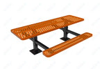 MyTcoat MYT - TRT08 - 09 - 002 8' Rectangular Double Pedestal Picnic Table with Surface Mount and Alternate ADA Accessible (96