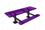 MyTcoat MYT - TRT08 - 09 - 002 8' Rectangular Double Pedestal Picnic Table with Surface Mount and Alternate ADA Accessible (96