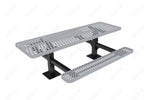 MyTcoat MYT - TRT08 - 09 - 002 8' Rectangular Double Pedestal Picnic Table with Surface Mount and Alternate ADA Accessible (96