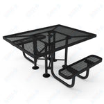 MyTcoat MYT - TSQ46 - 012 46″ Square Portable Picnic Table with 2 Seat and ADA Accessible (77