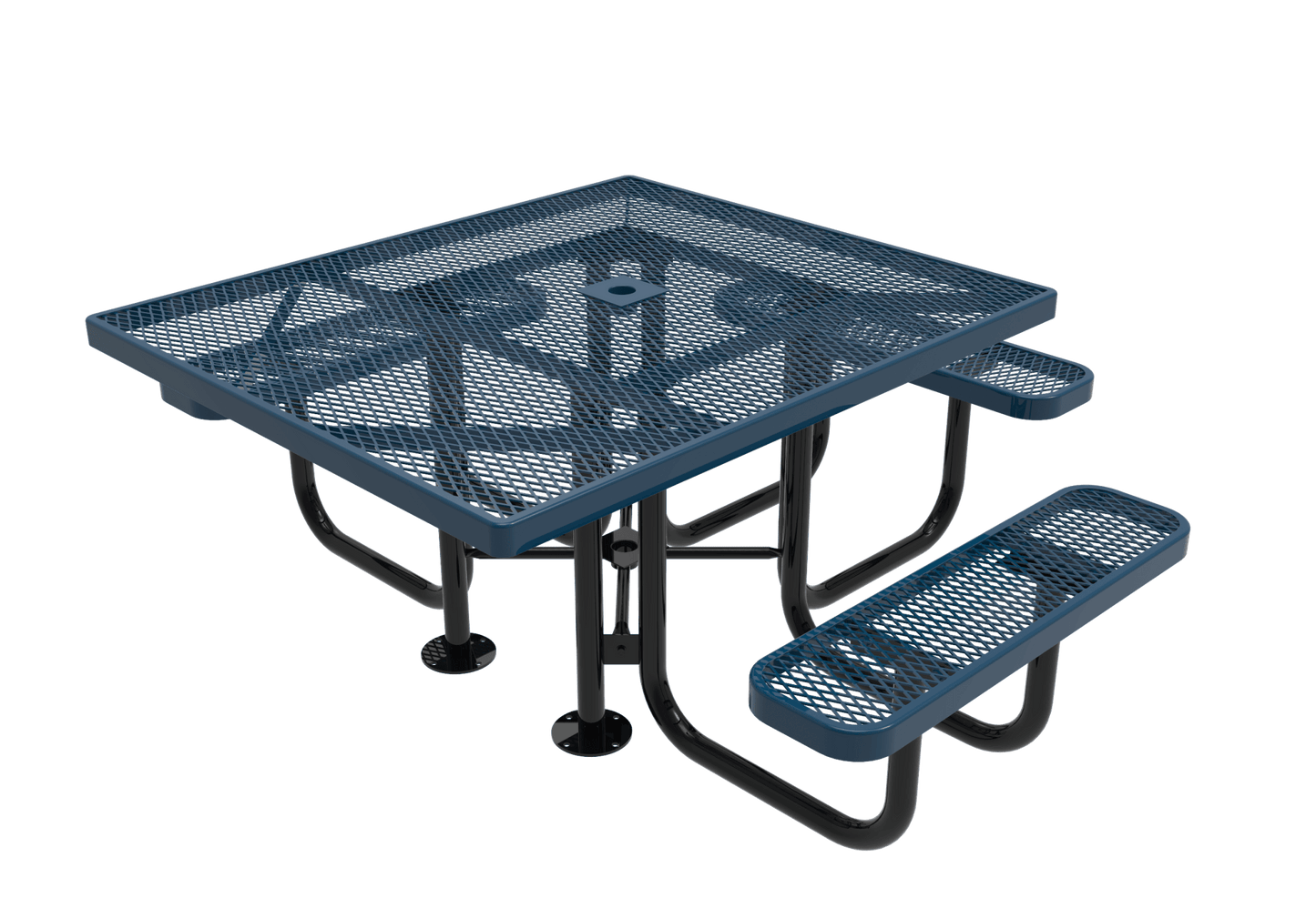 MyTcoat MYT-TSQ46 46″ Square Portable Picnic Table with 3 Seat and ADA Accessible (77"W x 69.5"D x 30"H) - SchoolOutlet