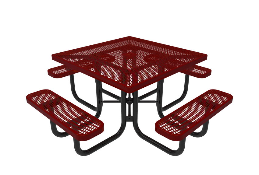 MyTcoat MYT-TSQ46 46″ Square Portable Picnic Table (76"W x 76"D x 30"H) - SchoolOutlet