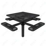 MyTcoat MYT - TSQ46 - 12 46″ Square Pedestal Picnic Table With Inground Mount (76