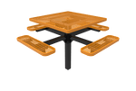 MyTcoat MYT-TSQ46-12 46″ Square Pedestal Picnic Table With Inground Mount (76