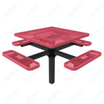 MyTcoat MYT - TSQ46 - 12 46″ Square Pedestal Picnic Table With Inground Mount (76