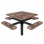 MyTcoat MYT - TSQ46 - 12 46″ Square Pedestal Picnic Table With Inground Mount (76