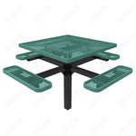 MyTcoat MYT - TSQ46 - 12 46″ Square Pedestal Picnic Table With Inground Mount (76