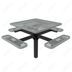 MyTcoat MYT - TSQ46 - 12 46″ Square Pedestal Picnic Table With Inground Mount (76
