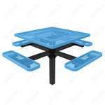 MyTcoat MYT - TSQ46 - 12 46″ Square Pedestal Picnic Table With Inground Mount (76