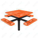 MyTcoat MYT - TSQ46 - 12 46″ Square Pedestal Picnic Table With Inground Mount (76