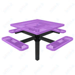 MyTcoat MYT - TSQ46 - 12 46″ Square Pedestal Picnic Table With Inground Mount (76
