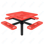 MyTcoat MYT - TSQ46 - 12 46″ Square Pedestal Picnic Table With Inground Mount (76