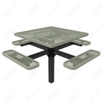 MyTcoat MYT - TSQ46 - 12 46″ Square Pedestal Picnic Table With Inground Mount (76