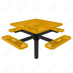 MyTcoat MYT - TSQ46 - 12 46″ Square Pedestal Picnic Table With Inground Mount (76
