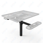 MyTcoat MYT - TSQ46 - 16 - 012 46″ Square Pedestal Picnic Table with Inground Mount, 2 Seat and Alternate ADA Accessible (77