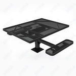 MyTcoat MYT - TSQ46 - 17 - 012 46″ Square Pedestal Picnic Table with Surface Mount, 2 Seat and Alternate ADA Accessible (77