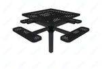 MyTcoat MYT - TSQ46 - 12 46″ Square Pedestal Picnic Table With Inground Mount (76