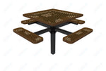 MyTcoat MYT - TSQ46 - 12 46″ Square Pedestal Picnic Table With Inground Mount (76