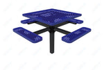 MyTcoat MYT - TSQ46 - 12 46″ Square Pedestal Picnic Table With Inground Mount (76