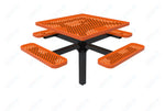 MyTcoat MYT - TSQ46 - 12 46″ Square Pedestal Picnic Table With Inground Mount (76
