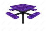 MyTcoat MYT - TSQ46 - 12 46″ Square Pedestal Picnic Table With Inground Mount (76