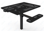 MyTcoat MYT - TSQ46 - 16 - 012 46″ Square Pedestal Picnic Table with Inground Mount, 2 Seat and Alternate ADA Accessible (77