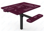 MyTcoat MYT - TSQ46 - 16 - 012 46″ Square Pedestal Picnic Table with Inground Mount, 2 Seat and Alternate ADA Accessible (77