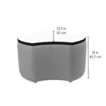 FDP Pro Series Upholstered Cog Dry-Erase Ottoman Table 18