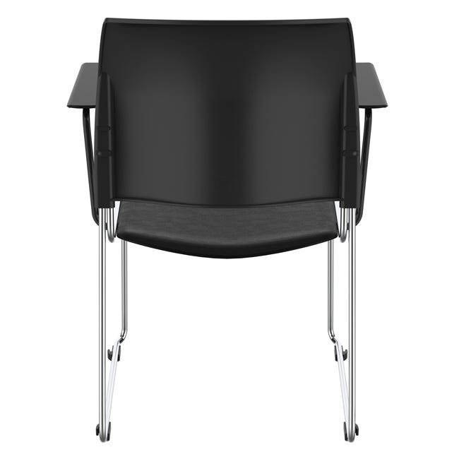 NPS 8700 Series Cafeteria Plush Vinyl Stack Chair with Armrests (NPS - 87XX) - SchoolOutlet