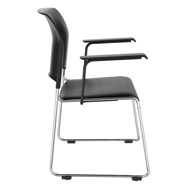 NPS 8700 Series Cafeteria Plush Vinyl Stack Chair with Armrests (NPS - 87XX) - SchoolOutlet