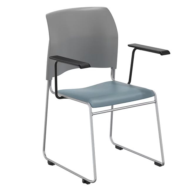 NPS 8700 Series Cafeteria Plush Vinyl Stack Chair with Armrests (NPS - 87XX) - SchoolOutlet