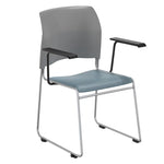NPS 8700 Series Cafeteria Plush Vinyl Stack Chair with Armrests (NPS - 87XX) - SchoolOutlet