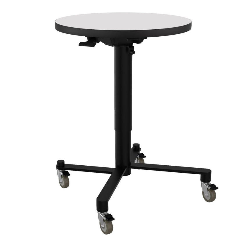 NPS Air - Lift Flipping Top Nesting Cafe Table, 24" Round, Whiteboard Top, Particleboard Core, MDF Core (NPS - ACT124MDPEWB) - SchoolOutlet
