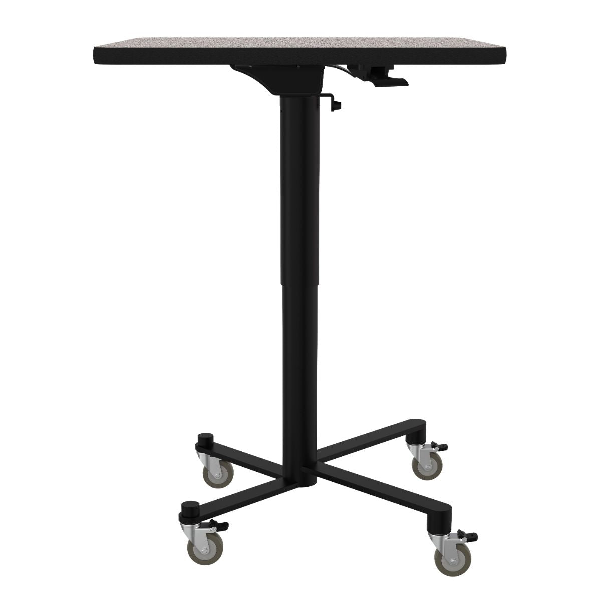 NPS Air - Lift Flipping Top Nesting Cafe Table, 30" Round, Whiteboard Top, Particleboard Core, T - Mold (NPS - ACT130PBTMWB) - SchoolOutlet