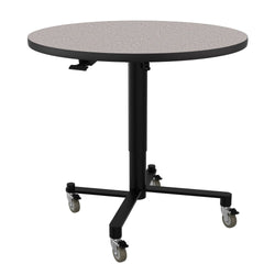 NPS Air-Lift Flipping Top Nesting Cafe Table, 36" Round (NPS-ACT136)