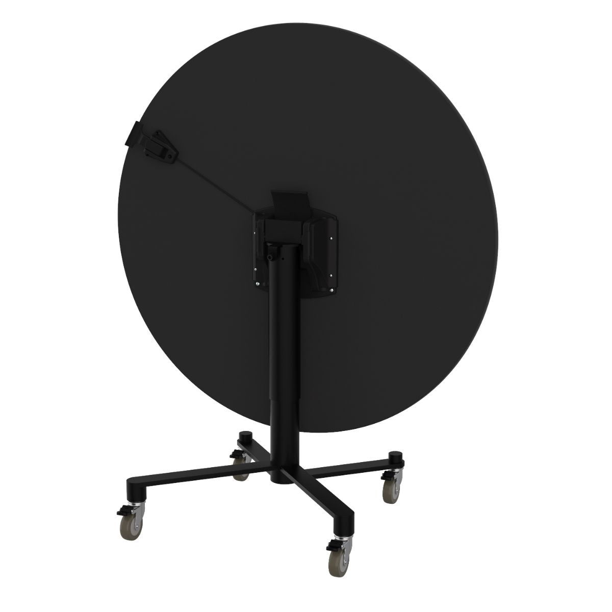 NPS Air - Lift Flipping Top Nesting Cafe Table, 42" Round, Whiteboard Top, Mdf Core, Protect Edge (NPS - ACT142MDPEWB) - SchoolOutlet