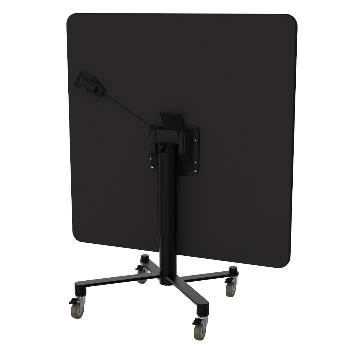 NPS Air - Lift Flipping Top Nesting Cafe Table, 42" Round, Whiteboard Top, Particleboard Core, T - Mold (NPS - ACT142PBTMWB) - SchoolOutlet