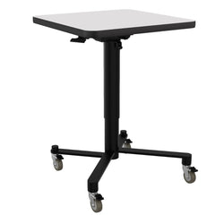 NPS Air-Lift Flipping Top Nesting Cafe Table, 24" Square, Whiteboard Top, Mdf Core, Protect Edge (NPS-ACT324MDPEWB)