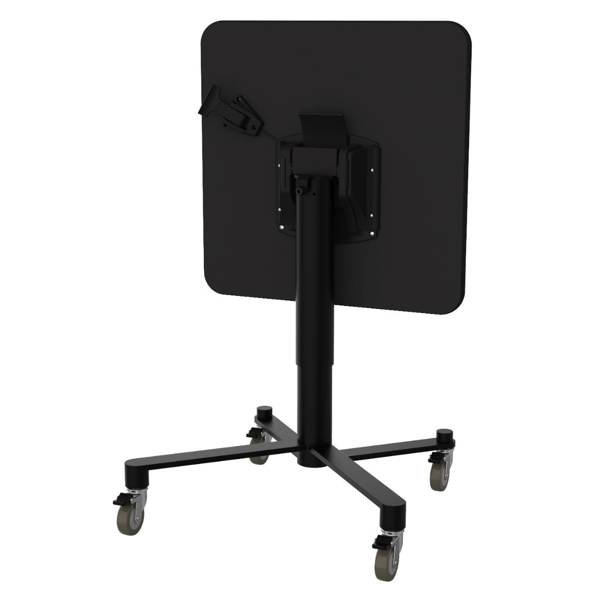 NPS Air - Lift Flipping Top Nesting Cafe Table, 24" Square, Whiteboard Top, Particleboard Core, T - Mold (NPS - ACT324PBTMWB) - SchoolOutlet