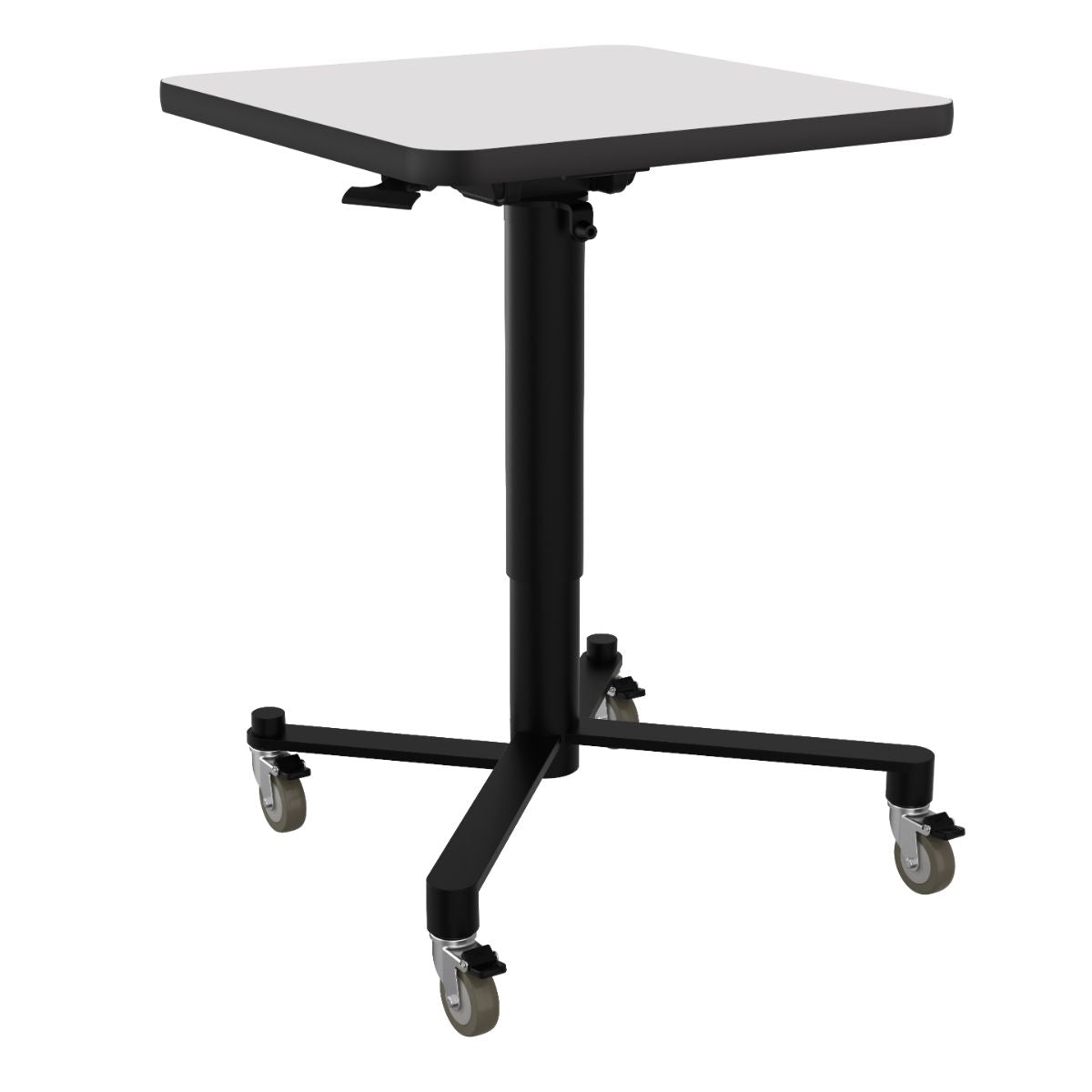 NPS Air - Lift Flipping Top Nesting Cafe Table, 24" Square, Whiteboard Top, Particleboard Core, T - Mold (NPS - ACT324PBTMWB) - SchoolOutlet